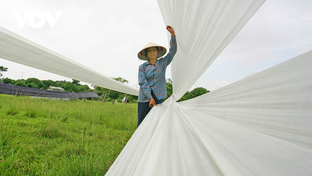 Một góc yên bình của làng lụa Nha Xá, đặc sản lụa Hà Nam